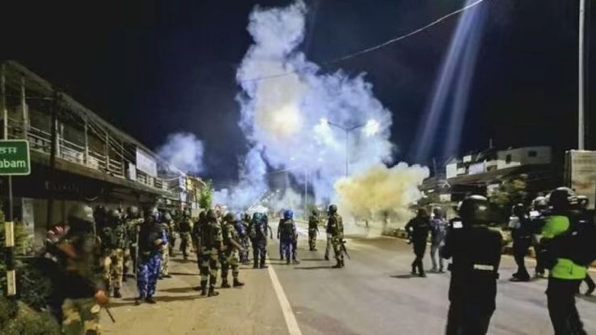 BJP MLAs going to the Governor demanding President's rule be withdrawn in Manipur