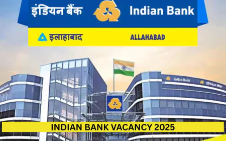 Indian Bank Recruitment 2025: 1500 Vacancies Open, Freshers Can Apply