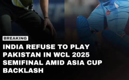 India Refuses to Play Pakistan in WCL 2025 Semifinal Amid Asia Cup Backlash: Sources