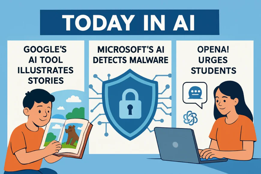 Today in AI: Google's Story Illustrator, Microsoft's Malware Detector, and OpenAI’s Advice to Students