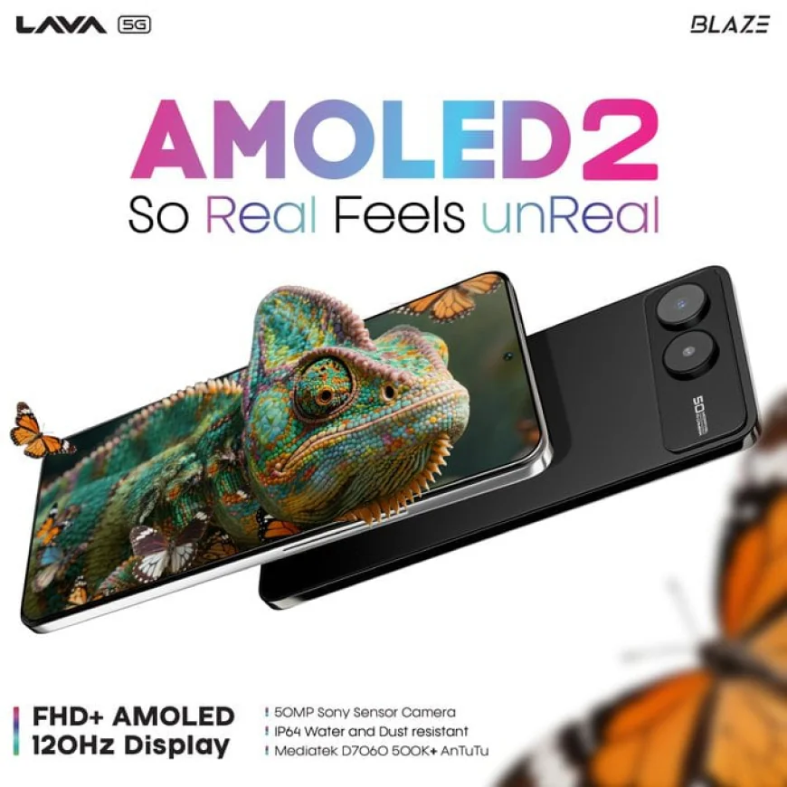 The Lava Blaze AMOLED 2 5G Launches in India with Ultra-Slim Design, Dimensity 7060 Chipset, 5,000 mAh Battery