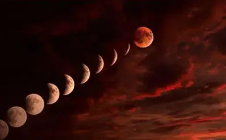 Blood Moon Captivates India: Lunar Eclipse Lights Up the Night Sky