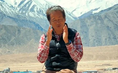 “Scapegoat in the Snow: Sonam Wangchuk Denounces Blame as Arrest Threat Looms”