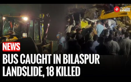 Himalayan Horror: Landslide Engulfs Bus, 15 Lives Lost in Bilaspur”
