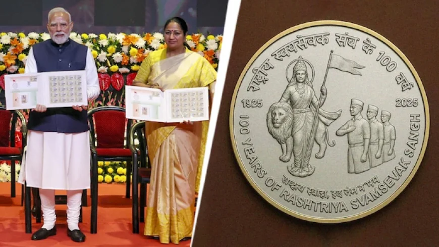 Historic Moment: PM Modi Unveils ₹100 Coin Featuring Bharat Mata at RSS Centenary