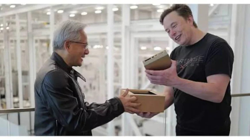 NVIDIA CEO Jensen Huang made a dramatic entrance at SpaceX’s Starbase