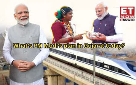 Speeding into Surat’s Future: PM Modi Reviews Diamond-Inspired Bullet Train Station