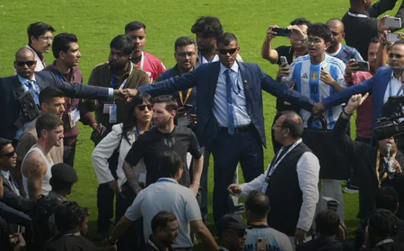 Messi Mania Meets Mismanagement: Fans Frustrated as Organisers Encircle the Star and Block Their View